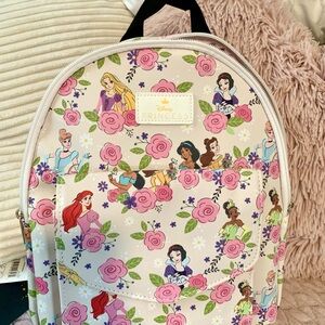 Disney Princess Floral Kids Backpack - Pink and Purple